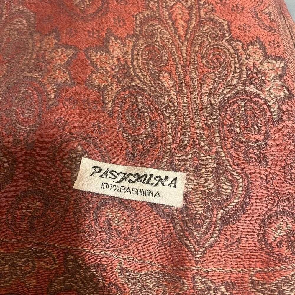 Paisley Fringe Scarf 100‎ pashmina